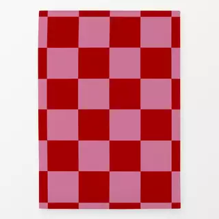 Geschirrtücher Rot Pink Großes Schachbrett