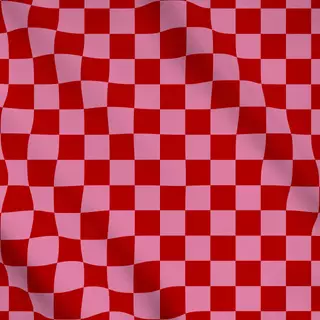 Meterware Rot Pink Großes Schachbrett