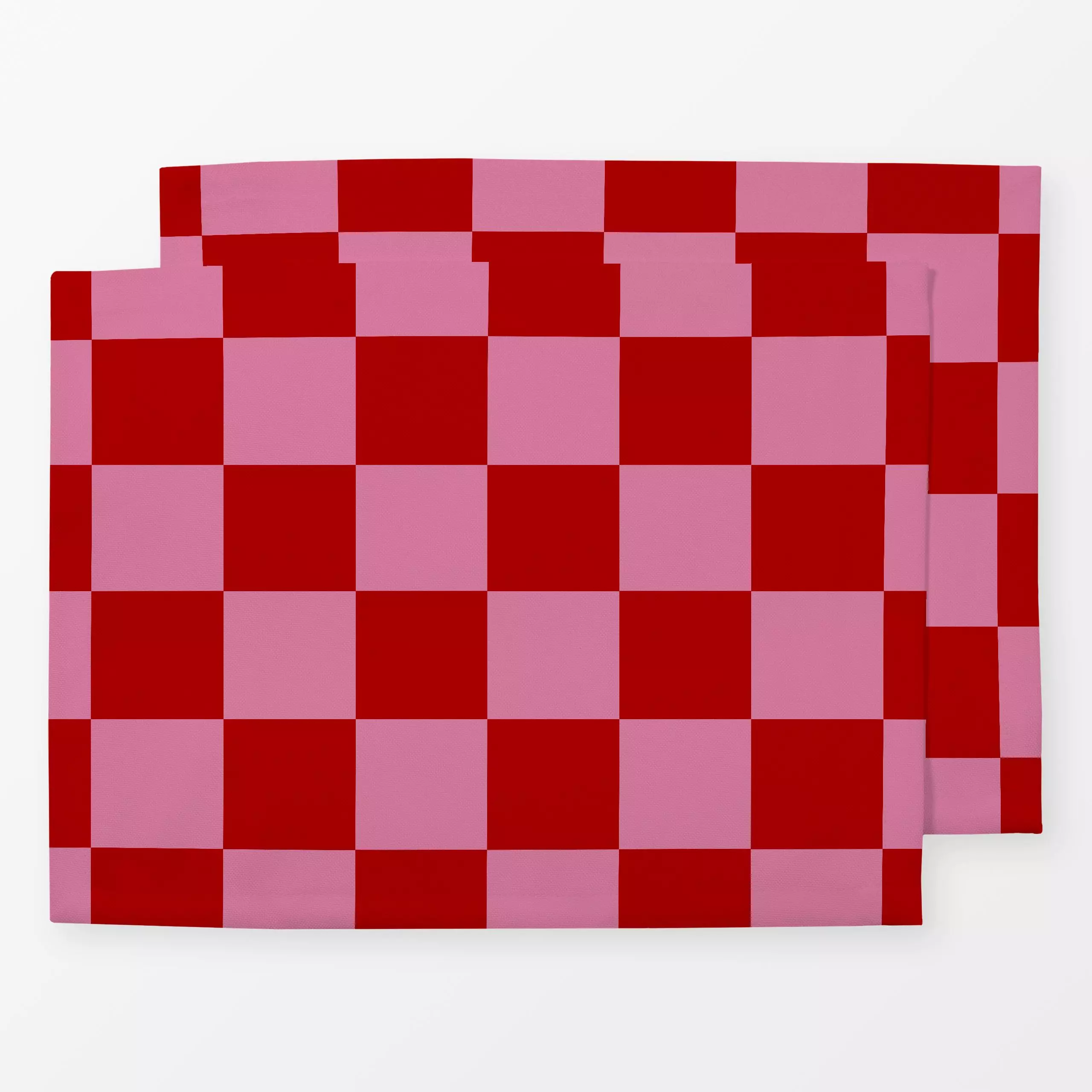 Tischset Rot Pink Großes Schachbrett - Sommer, Winter, Symbole & Muster - von „Alisa Knöß"; modern, Kinderzimmer, Weihnachts...