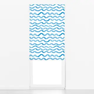 Raffrollo blaue Wellen Sommer
