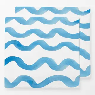Servietten blaue Wellen Sommer