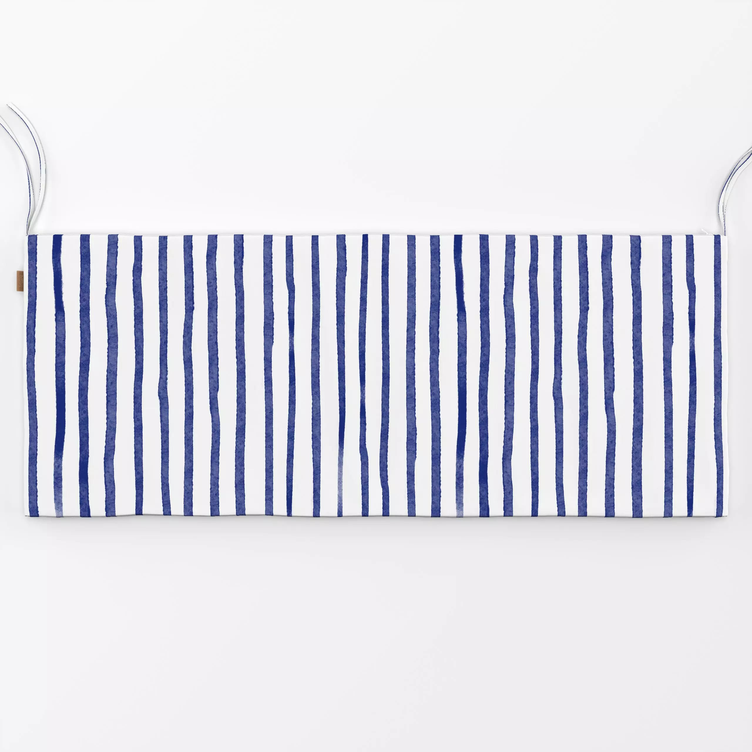 Bankauflage Bleu Marine Stripes - Sommer, Symbole & Muster - von „Ninola Design "; Aquarell, Linien, Streifen, Ozean, Meer, ...