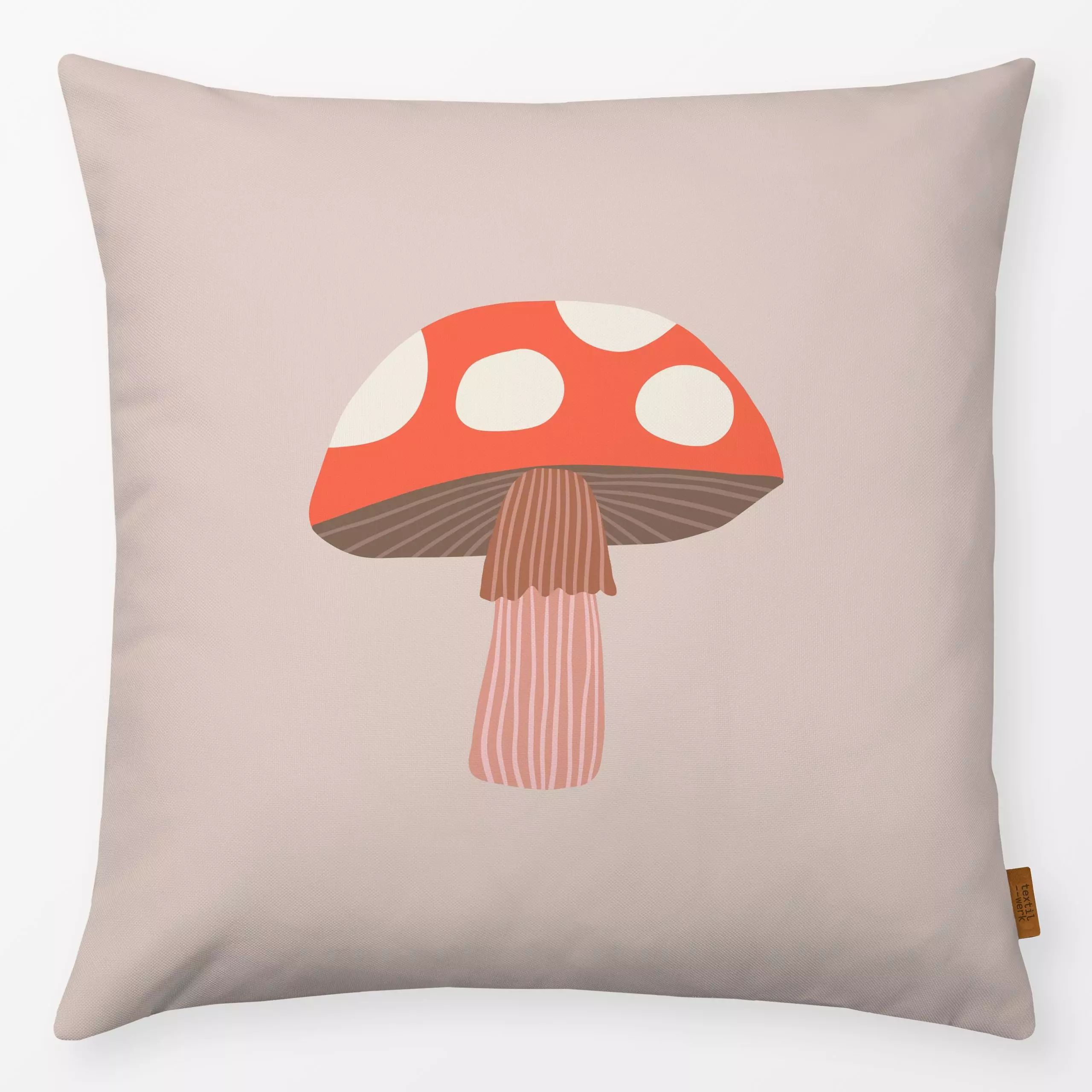 Kissen Fliegenpilz - Natur & Landschaft, Pflanzen & Botanik - von „Studio Kesse"; Garten, Wald, Winter, Herbst, Herbstdeko, ...