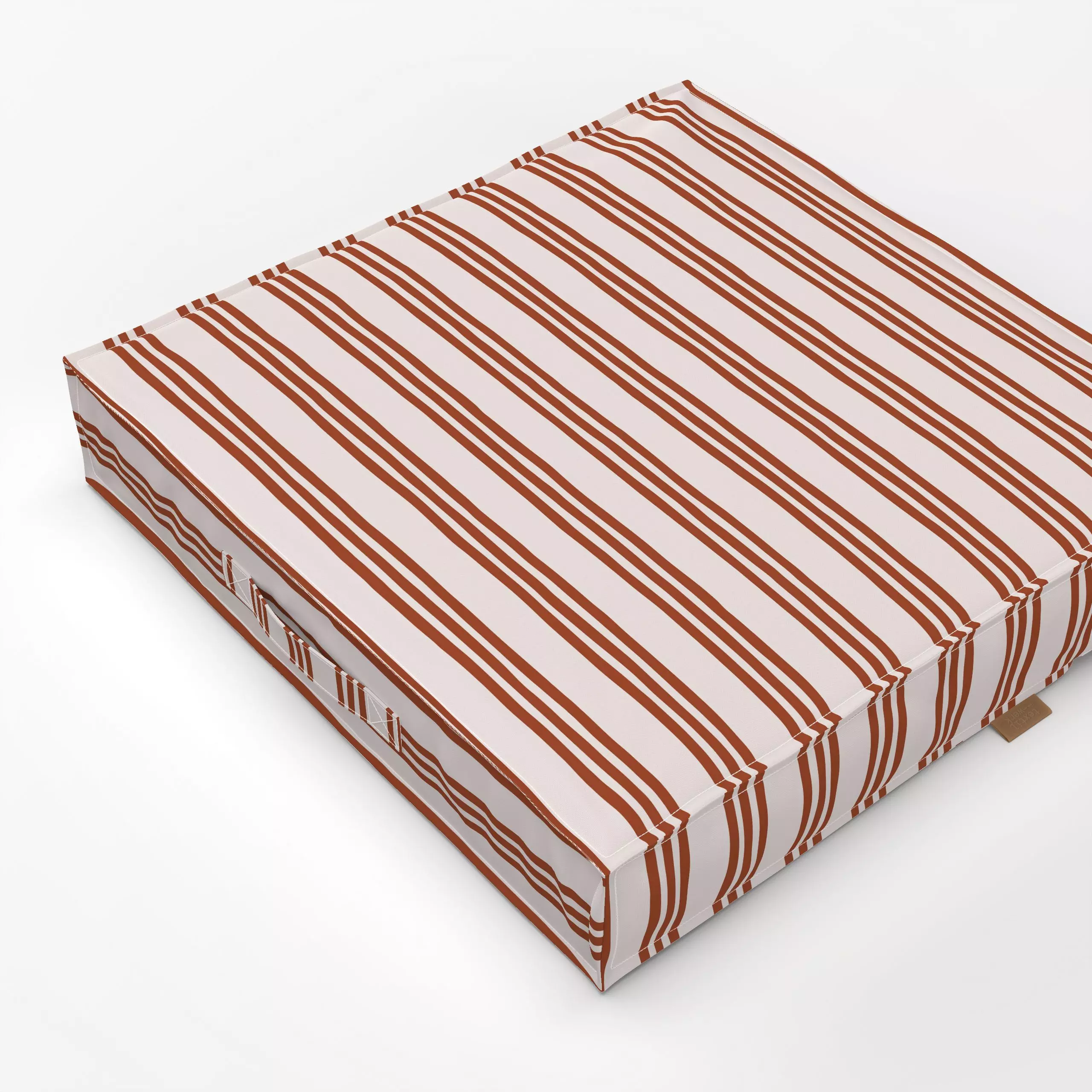 Bodenkissen Streifen Braun Beige - Winter, Symbole & Muster - von „Kathrin Woo"; boho, Streifen, modern, Herbstdeko, stripes...