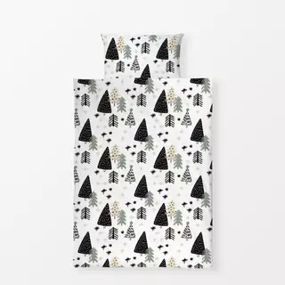 Bettwäsche Tannenbäume und Sterne