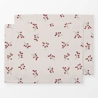 Tischset Winterbeeren rot