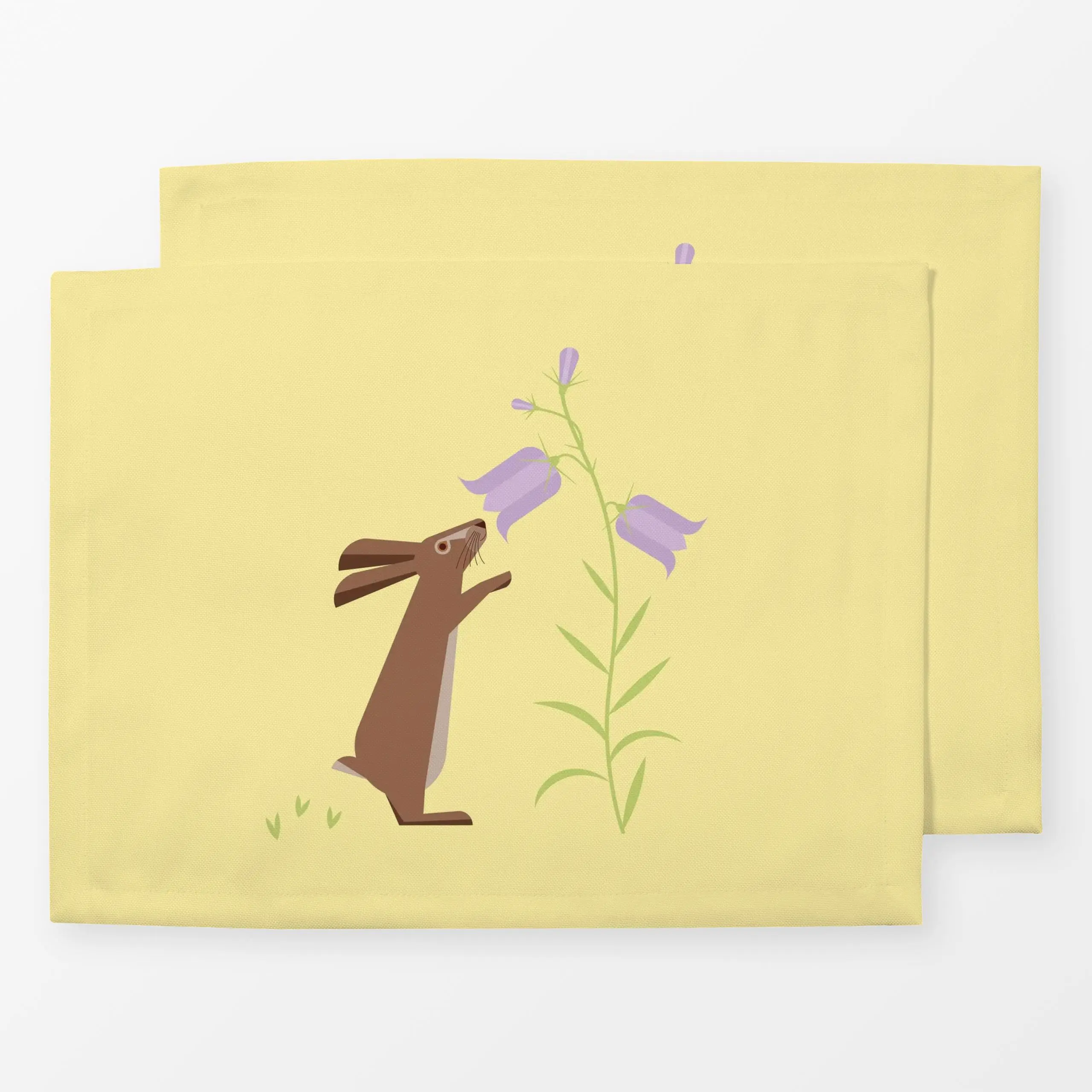 Tischset Ostern Hase Glockenblume, Blumen, Ostern, von Carolin Vonhoff