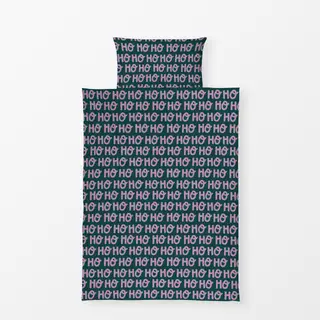 Bettwäsche Ho Ho Ho grün flieder
