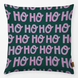 Kissen Ho Ho Ho grün flieder