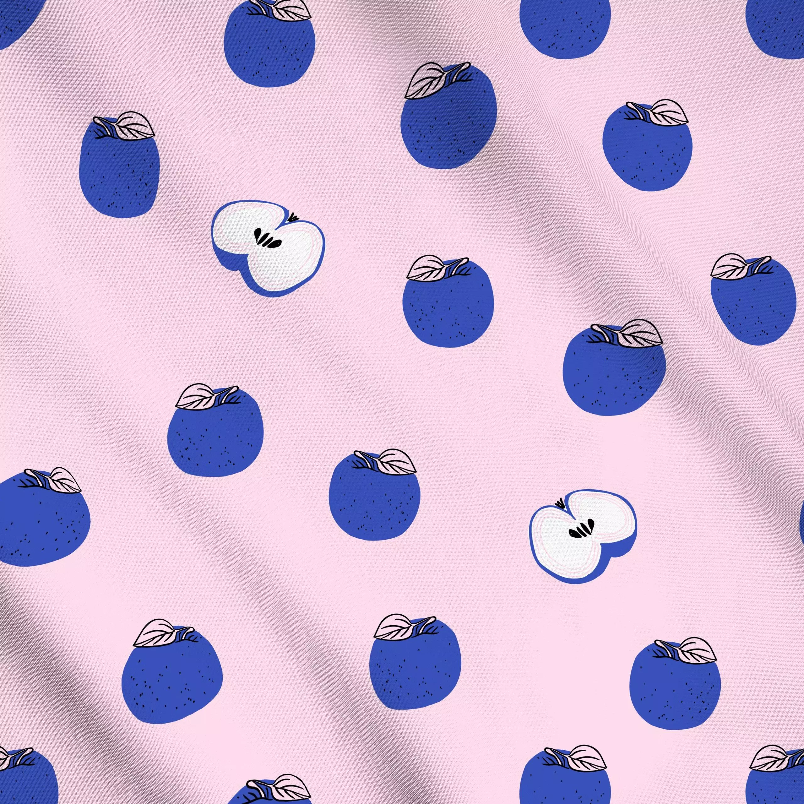 Meterware Äpfel all over - Herbst, Küche, Essen & Trinken, Früchte - von „moDeern Design Studio"; Frucht, Apfel, Herbst, Her...