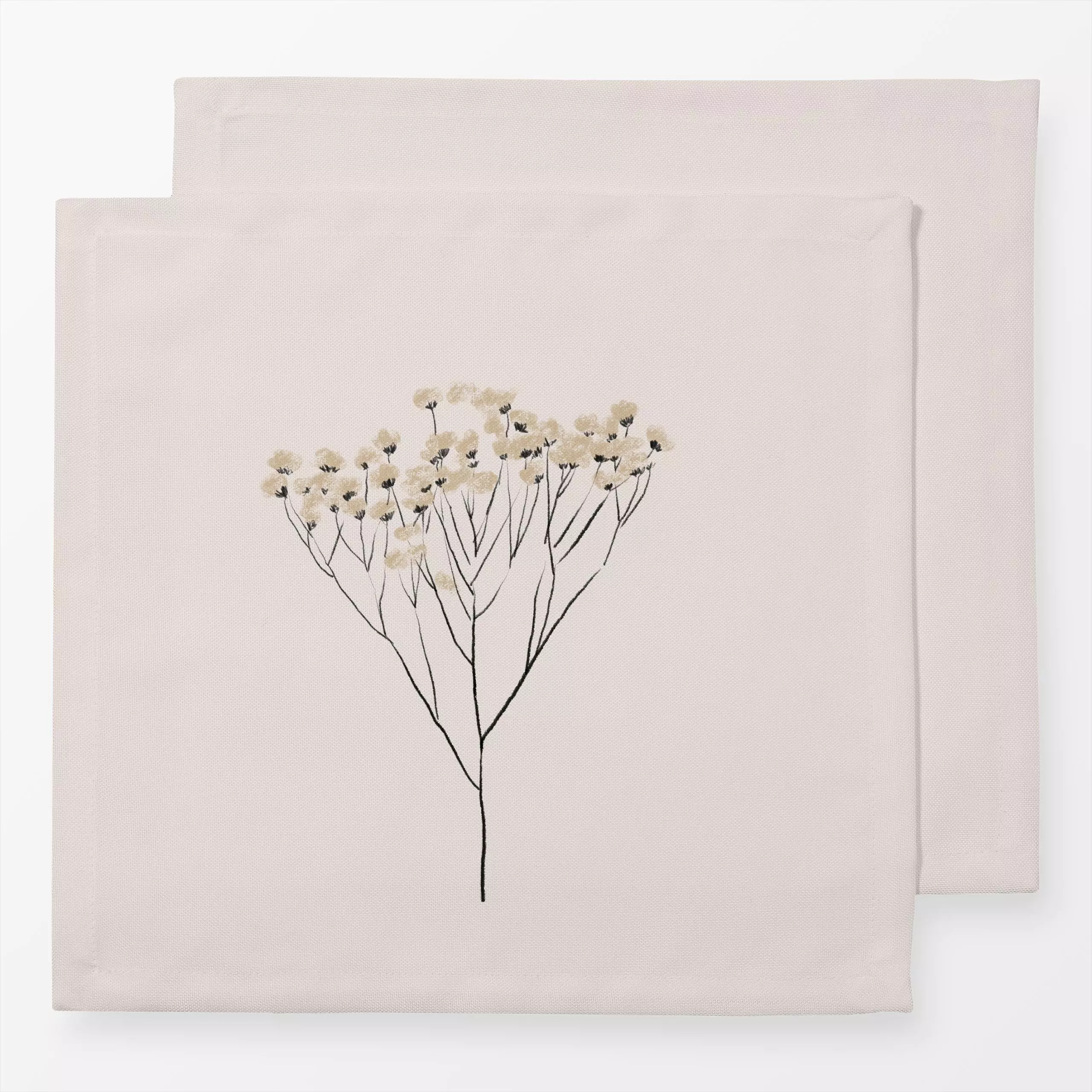 Servietten Dried Flower - Blumen & Florales, Pflanzen & Botanik - von „Julia Schumacher"; minimal, Trockenblumen, Kissen, be...