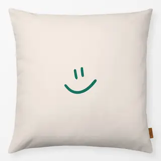 Kissen Happy Face beige