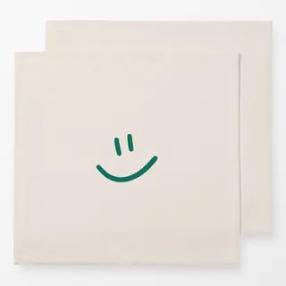Servietten Happy Face beige