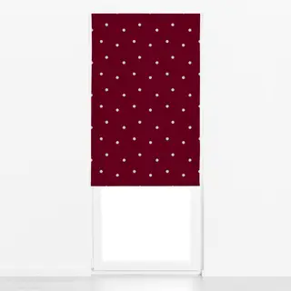 Raffrollo Punkte Bordeaux & Hellblau