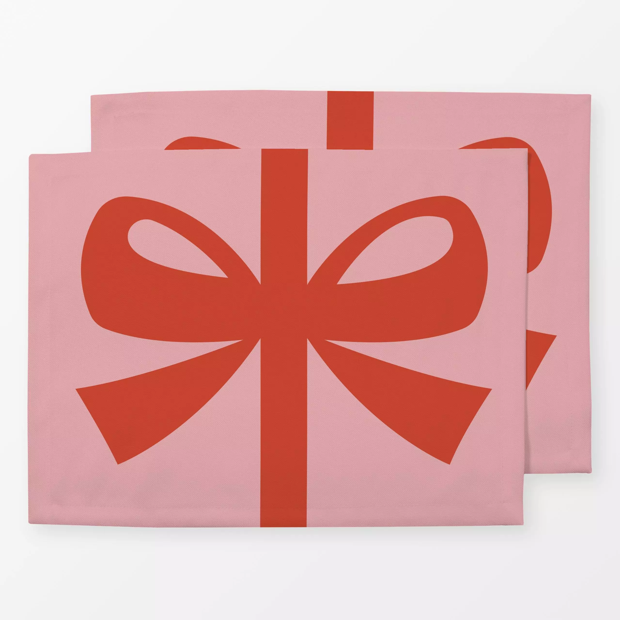 Tischset Christmas Gift Red - Weihnachten, Anlässe - von „Jana Driver"; rosa, Weihnachten, rot, schleife, weihnachtsgeschenk...