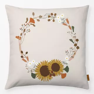 Kissen Herbstkranz Trockblumen