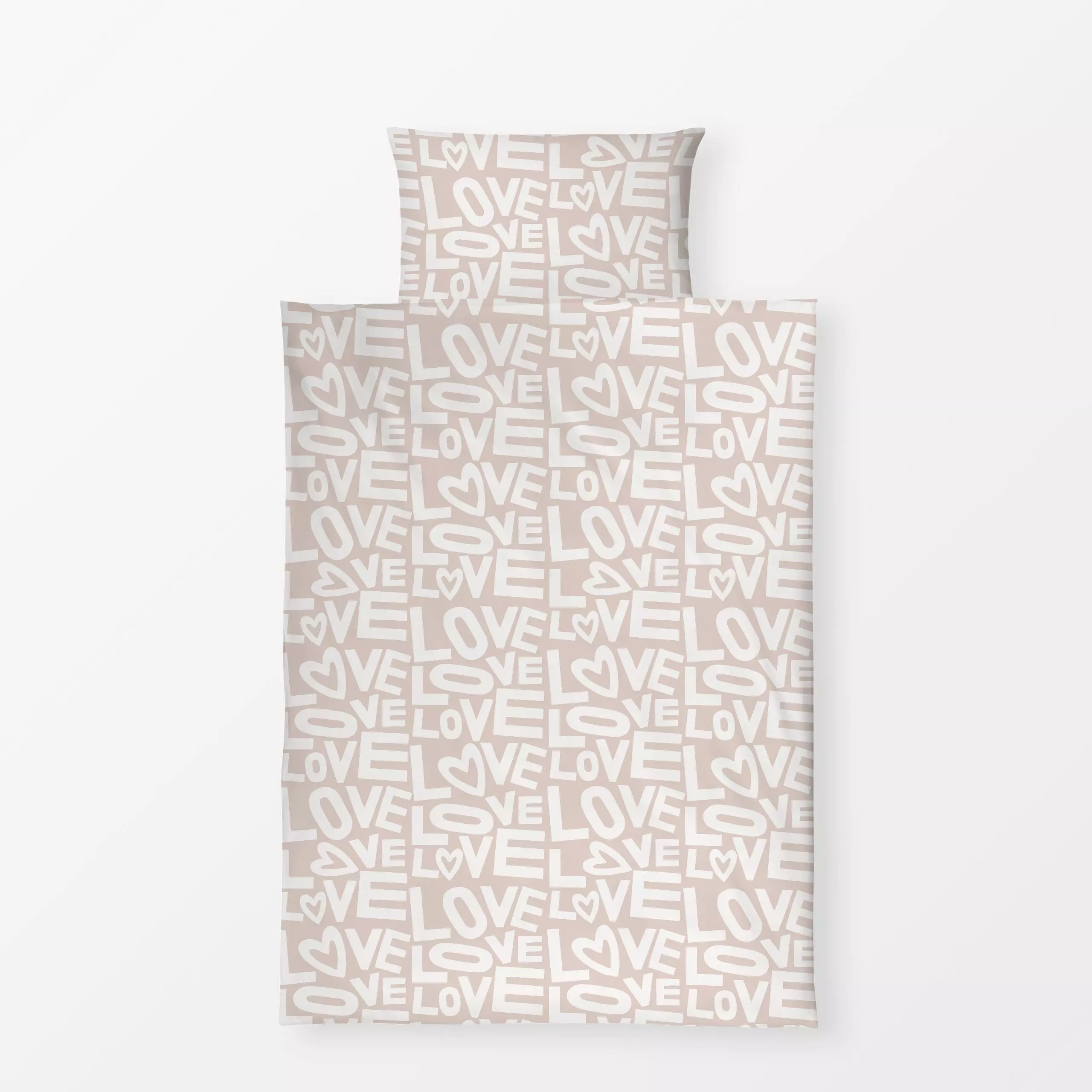 Bettwäsche Love Muster - Liebe, Romantik & Pride, Sprüche & Schriftzüge, Anlässe - von „Studio Kesse"; Love, Herzen, Liebesz...