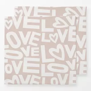 Servietten Love Muster