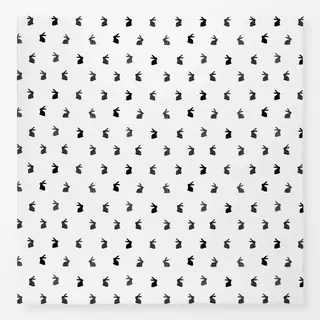 Tischdecke Osterhasen black & white