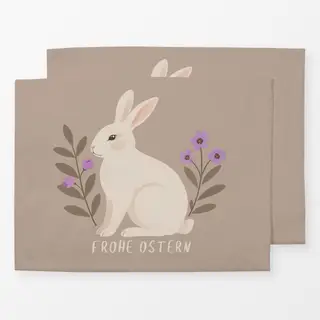 Tischset Osterhase beige