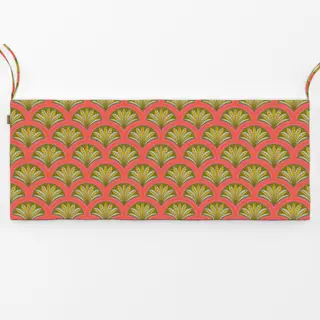 Bankauflage Tropical Palmenblätter Pink