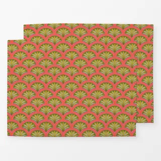 Tischset Tropical Palmenblätter Pink
