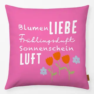 Kissen Frühlingsspruch Pink