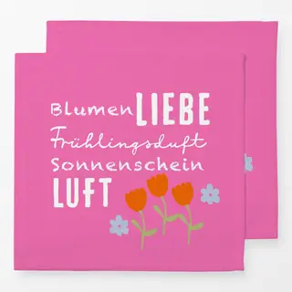 Servietten Frühlingsspruch Pink