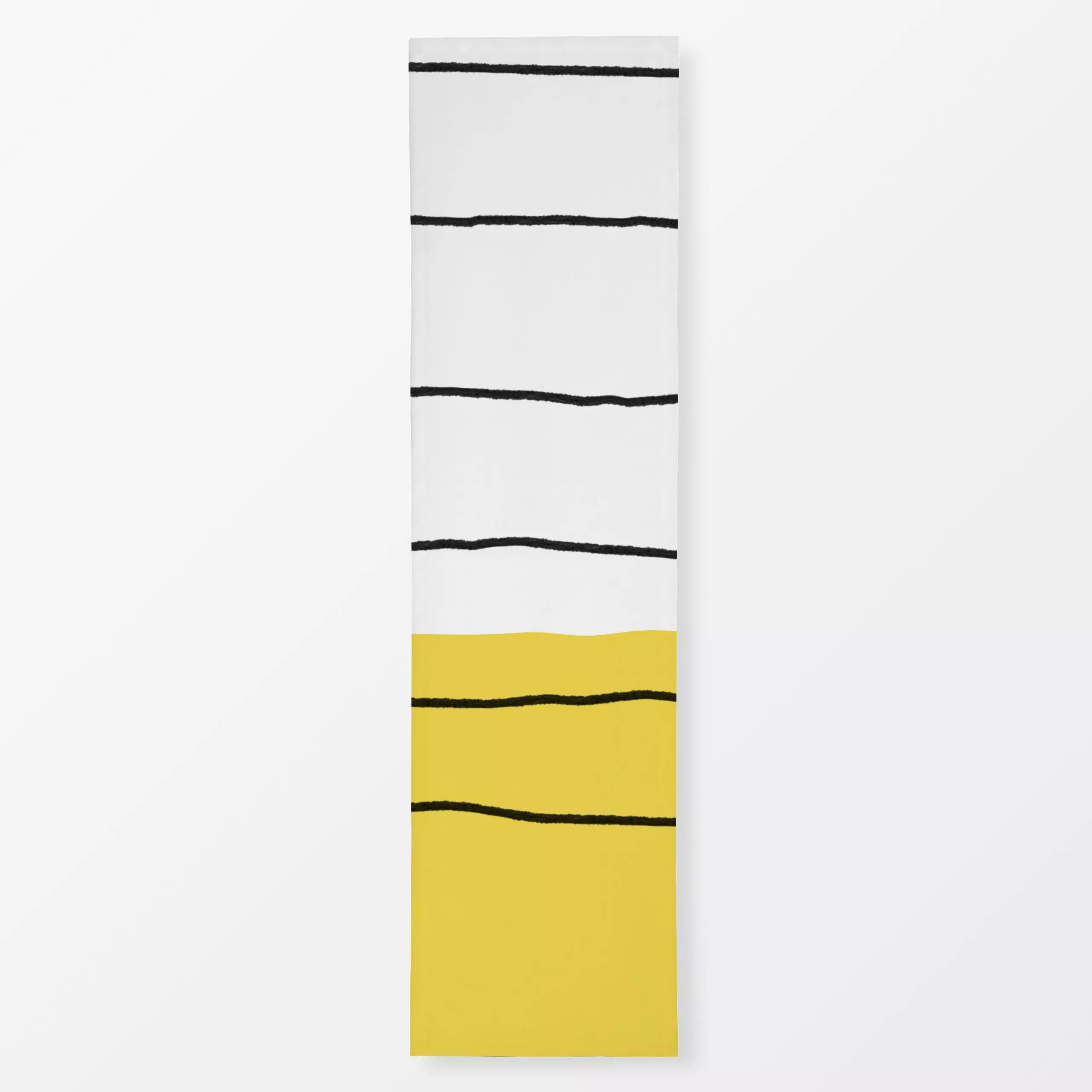 Tischläufer Just stripes & yellow - Symbole & Muster - von „Heyduda"; Linien, Streifen, Striche, Sommer, gelb, schlicht, sty...