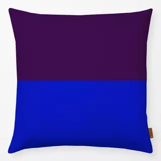 Kissen Color Blocking Lila Blau