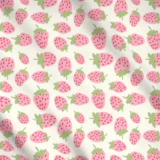 Meterware Erdbeeren rosa