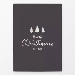 Geschirrtuch Frische Christbäume dunkelgrau