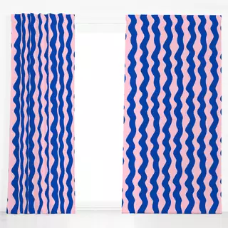 Dekovorhang Sweet Stripes Blue Pink