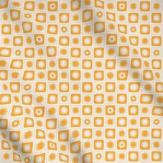 Meterware Abstract Sun Pattern yellow