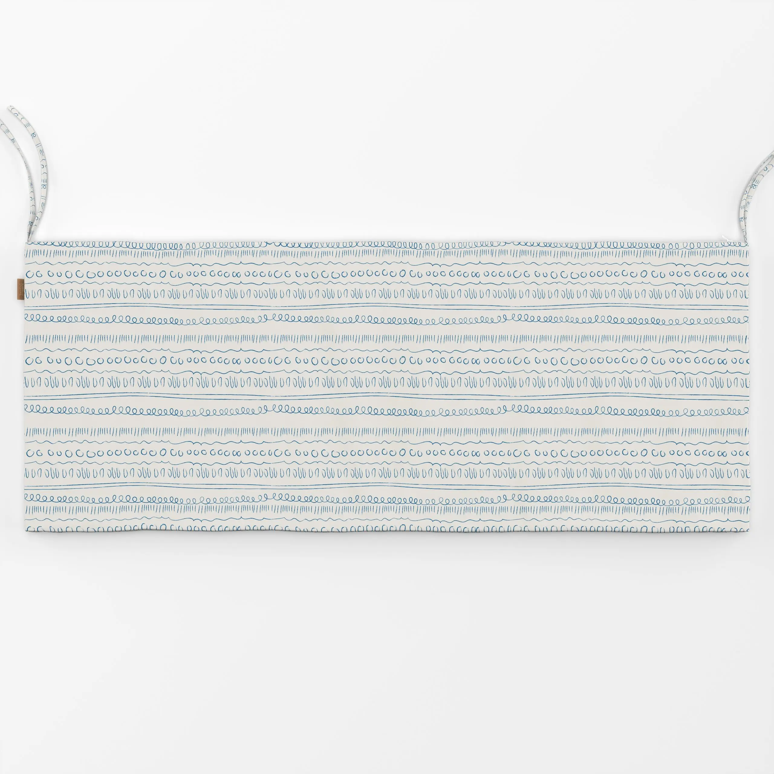 Bankauflage Summer Pattern Blue - Sommer - von „Jana Driver"; Muster, beige, Sommer, mediterran, summer, pattern, lines, jan...