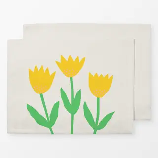 Tischset Frühlingsblumen gelb