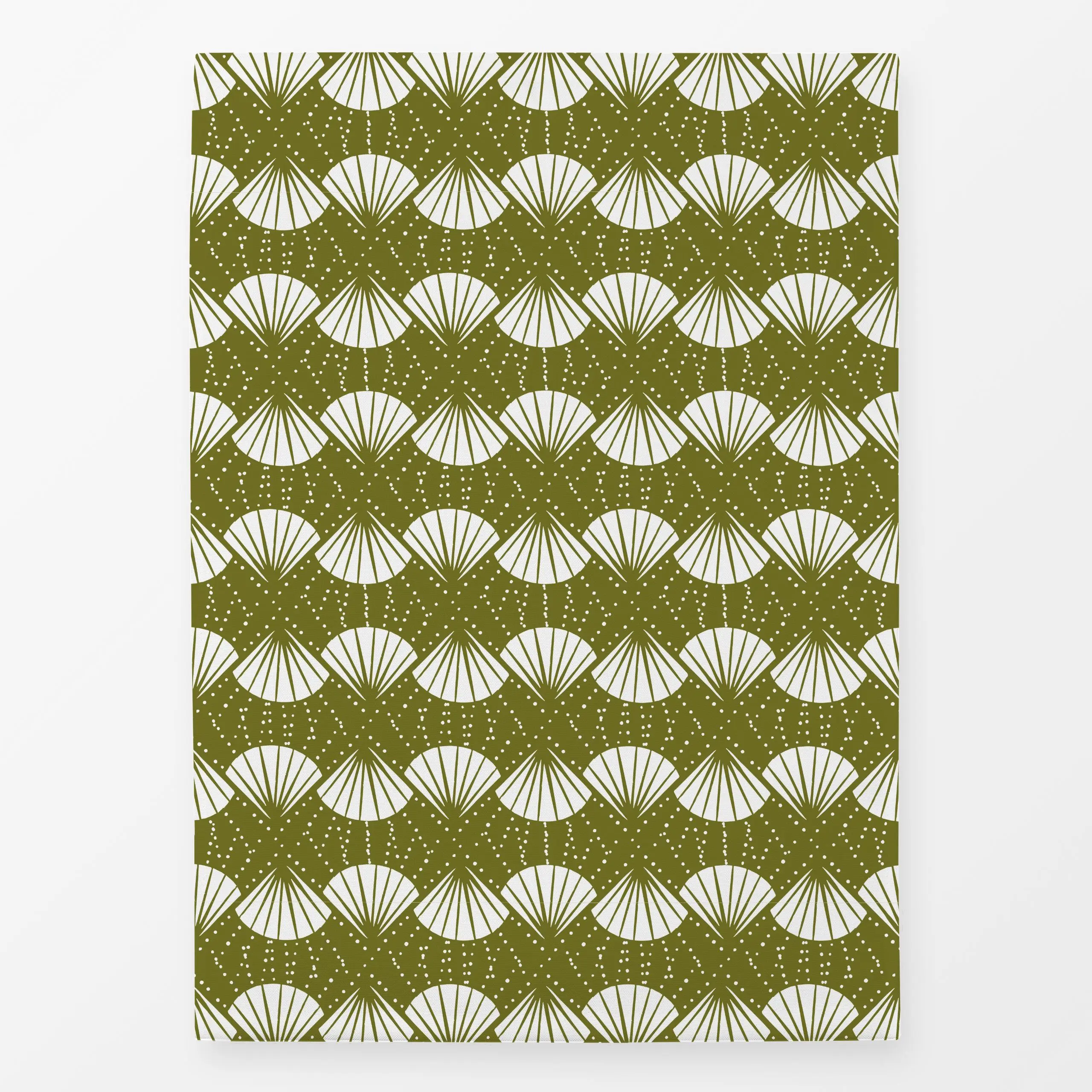 Geschirrtücher Abstract Shell allover grün - Sommer, Tiere - von „moDeern Design Studio"; boho, Jungle, Sommer, dschungel, M...