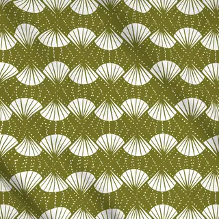 Meterware Abstract Shell allover grün