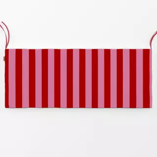 Bankauflage Pink Dunkelrot Streifen