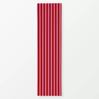 Tischläufer Pink Dunkelrot Streifen