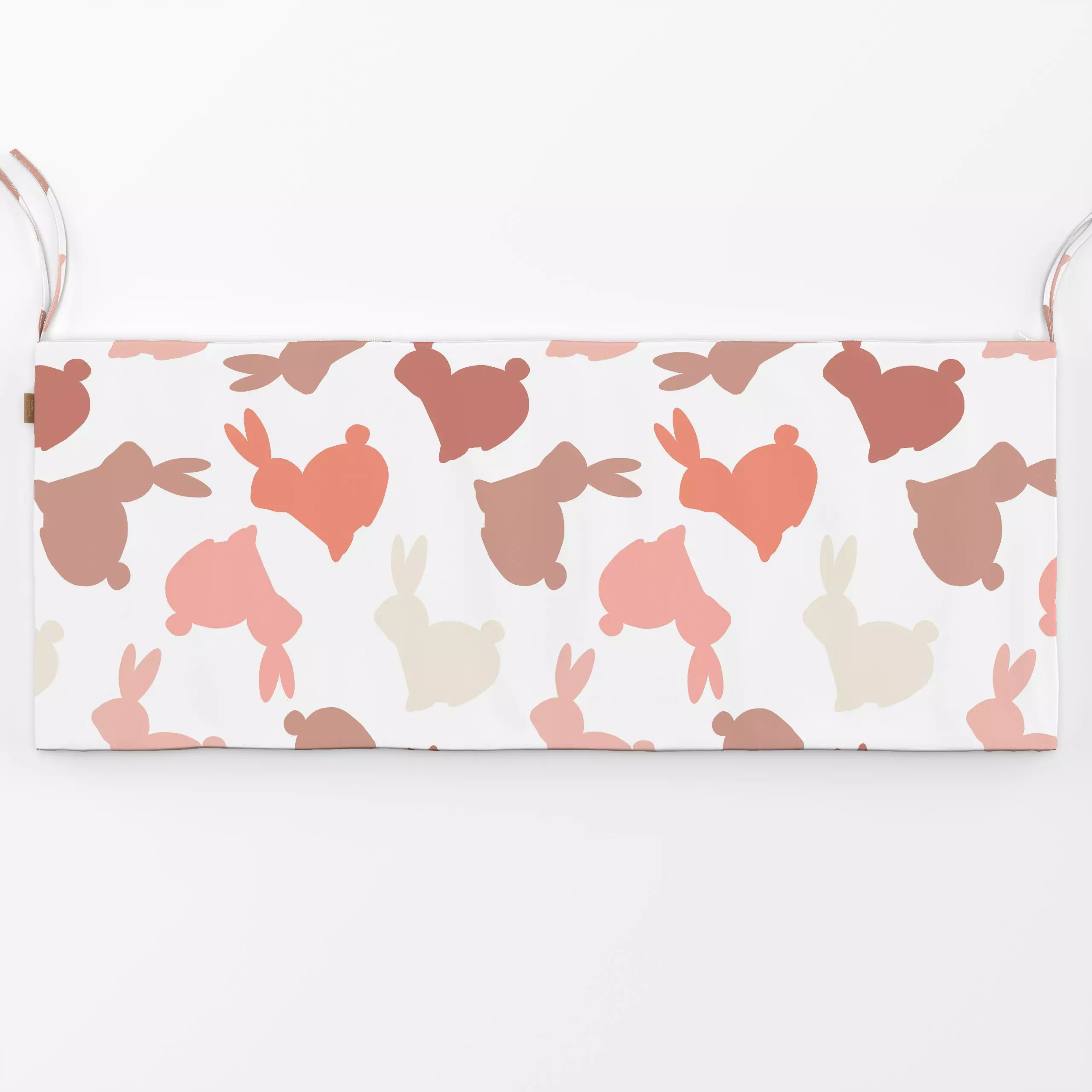 Bankauflage Hasenmuster Grafisch - Frühling, Tiere - von „Lena Yokota"; Muster, kleingemustert, Tiere, grafisch, Ostern, pat...