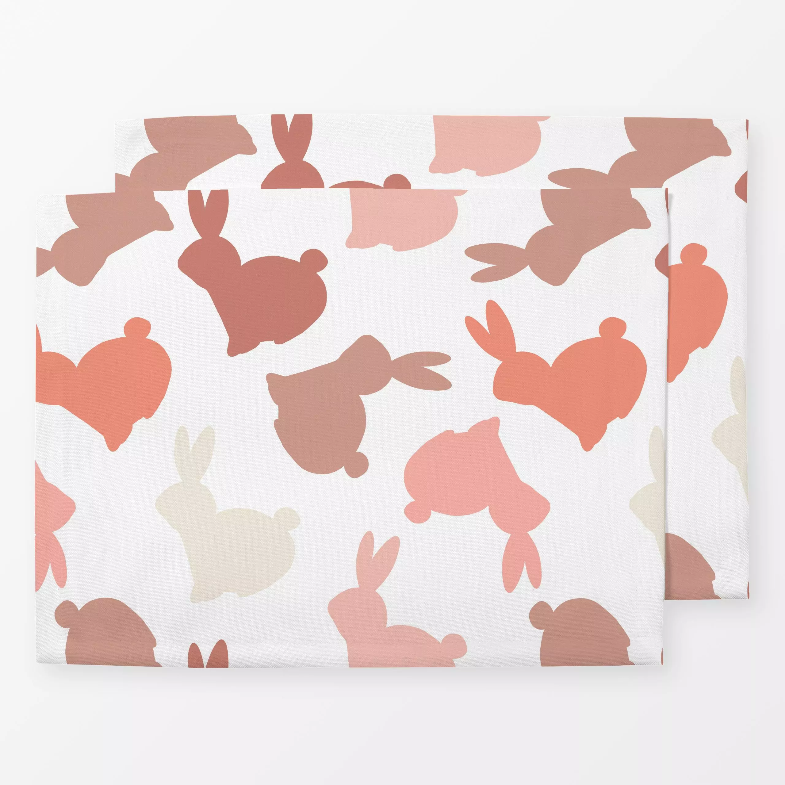 Tischset Hasenmuster Grafisch - Frühling, Tiere - von „Lena Yokota"; Muster, kleingemustert, Tiere, grafisch, Ostern, patter...