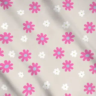 Meterware Blumenwiese Pink