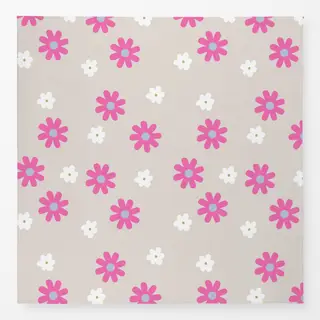 Tischdecke Blumenwiese Pink
