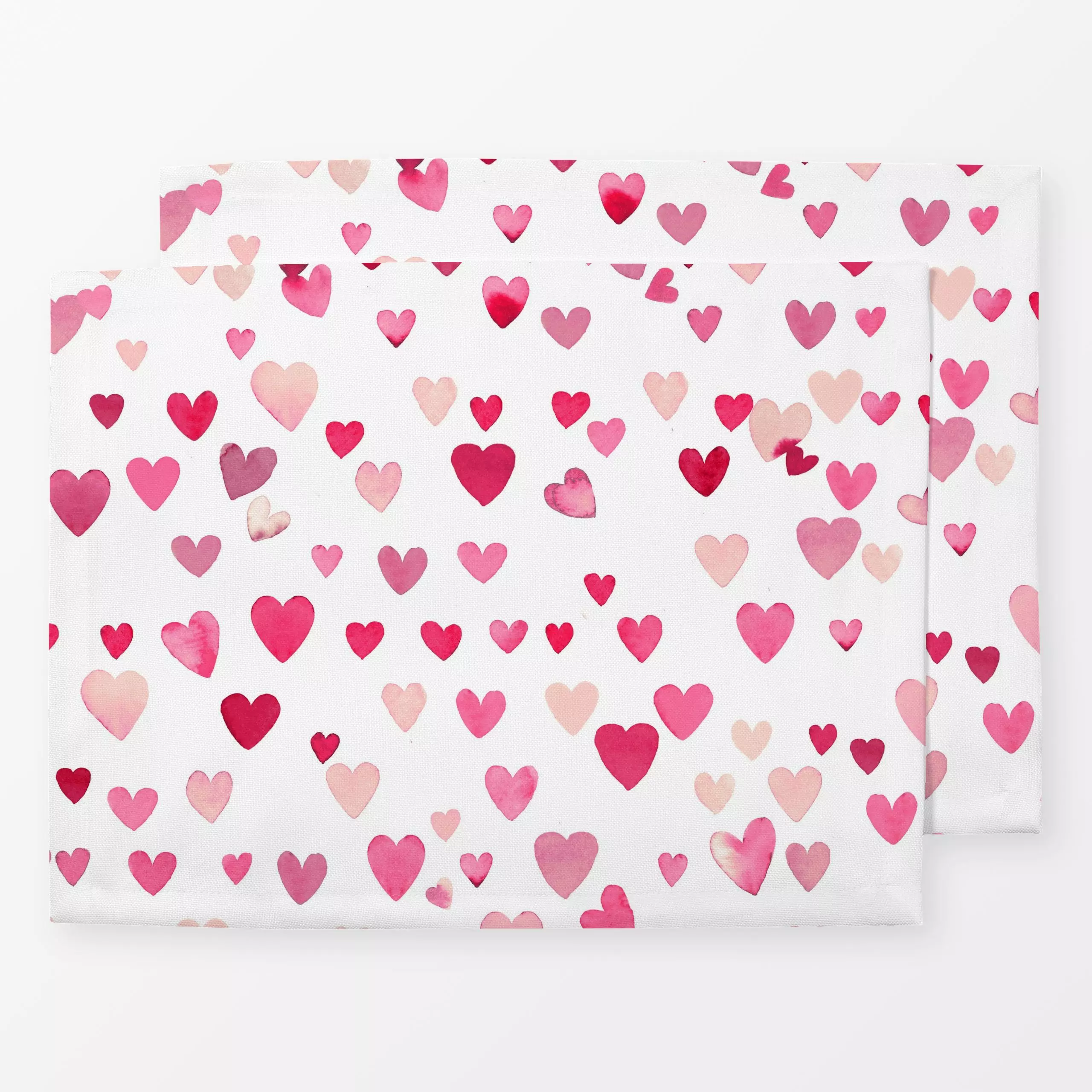 Tischset Valentin Herzen Romantik Red, gemustert, von Ninola Design