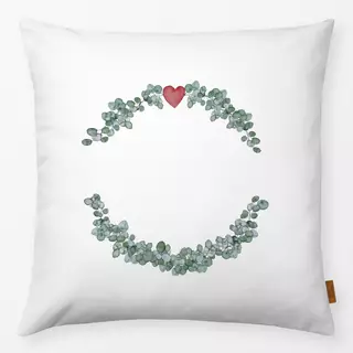 Kissen Kranz mit Herz Eukalyptus