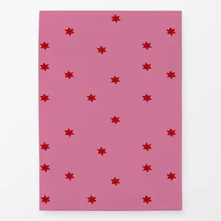 Geschirrtücher Sternenmuster Pink Rote Sterne