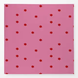 Tischdecke Sternenmuster Pink Rote Sterne
