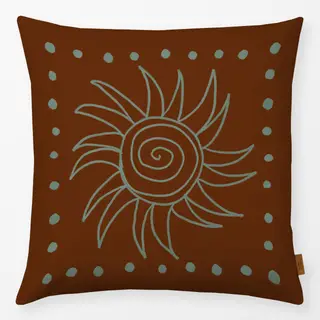 Kissen Spanish Swirl Sun Burgundy