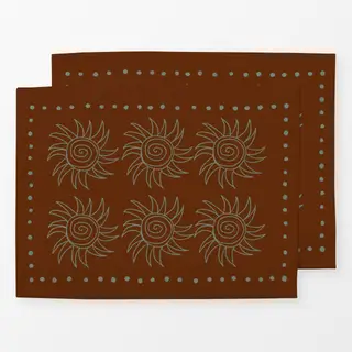 Tischset Spanish Swirl Sun Burgundy